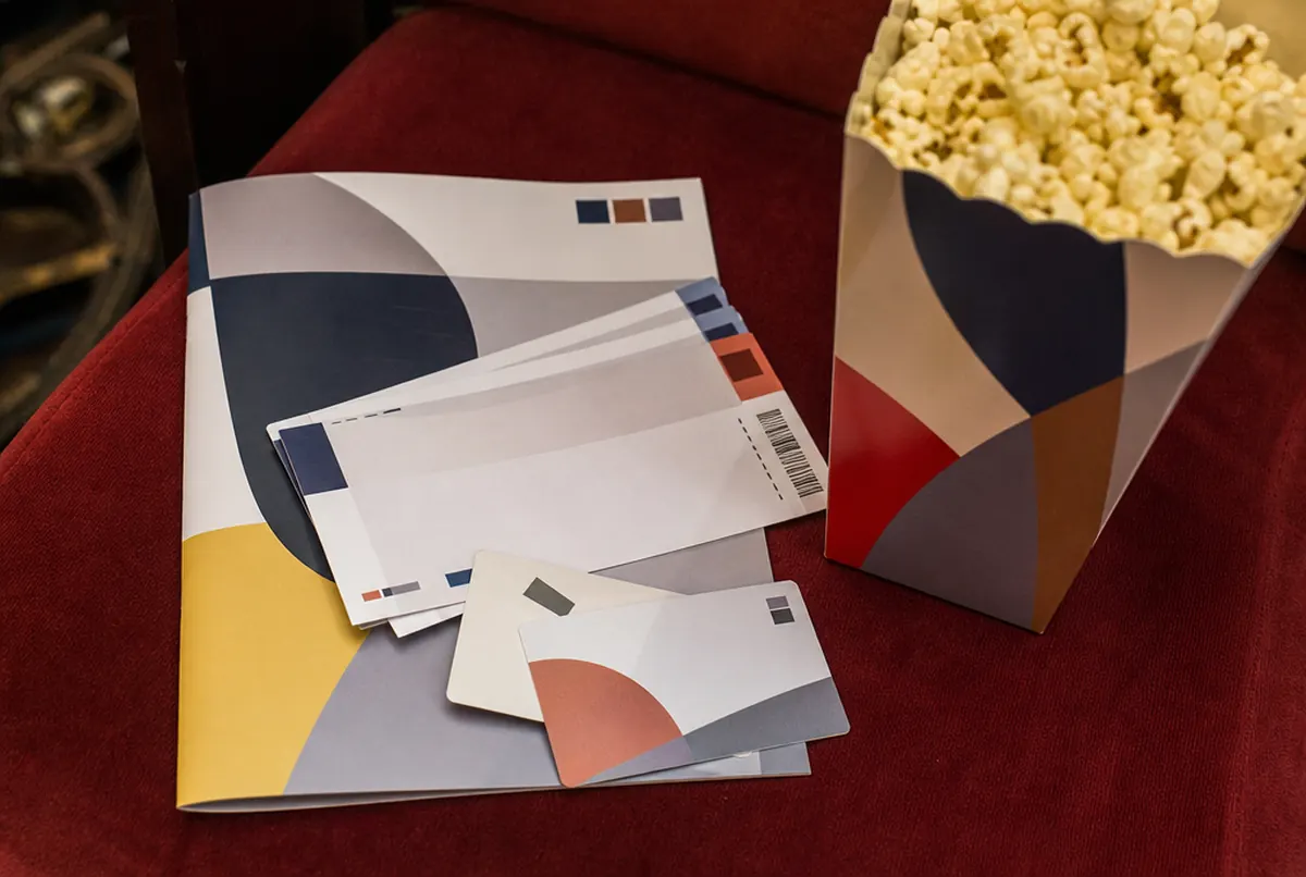 Theatre programme, tickets, season tickets and a cinema mug