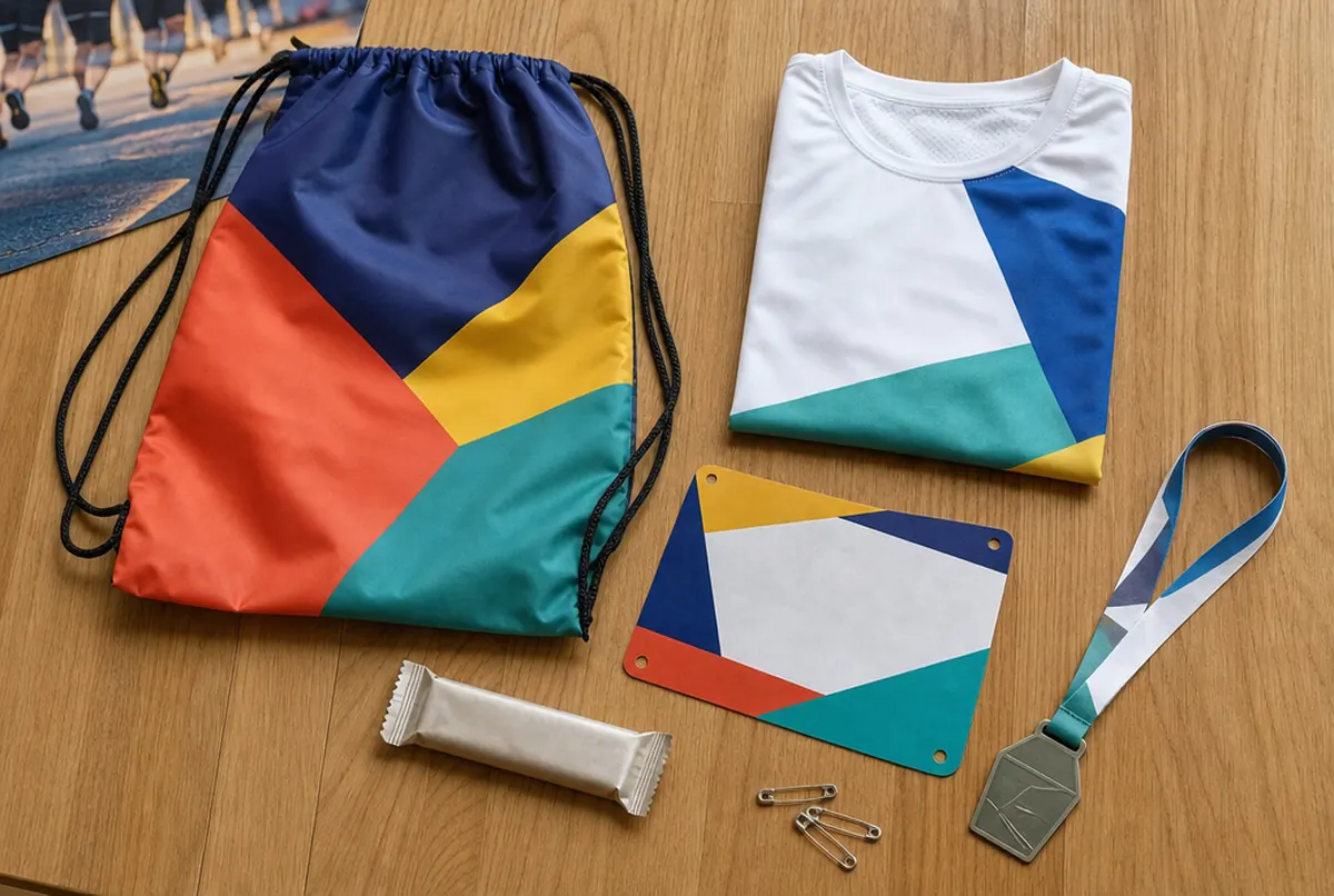 Race pack contents: drawstring bag, T-shirt, bib and an energy bar