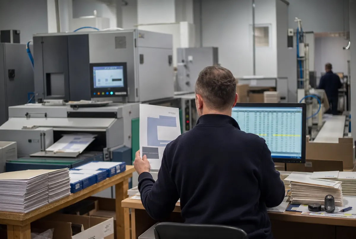 Variable data printing of personal letters and checking records in the print shop