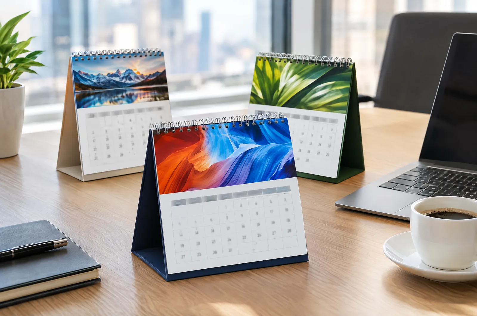 Calendarios de escritorio y piramidales